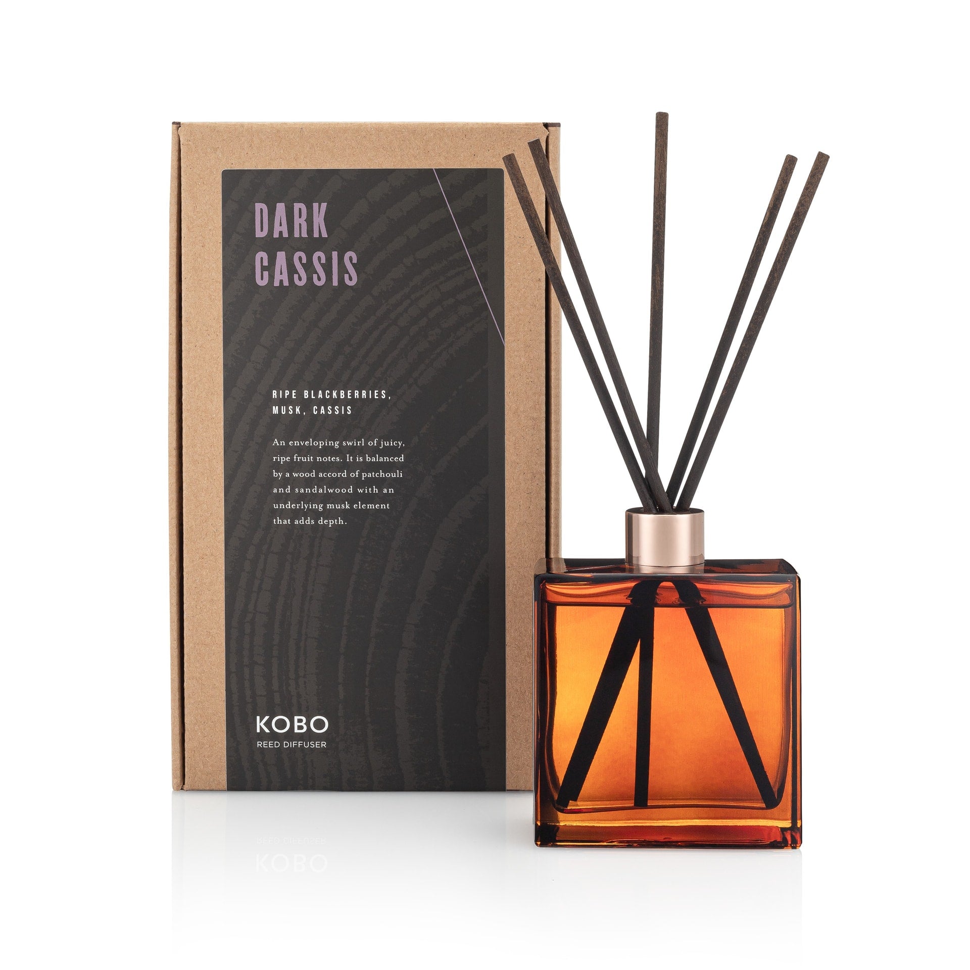 Primary Image of Dark Cassis Woodblock Reed Diffuser