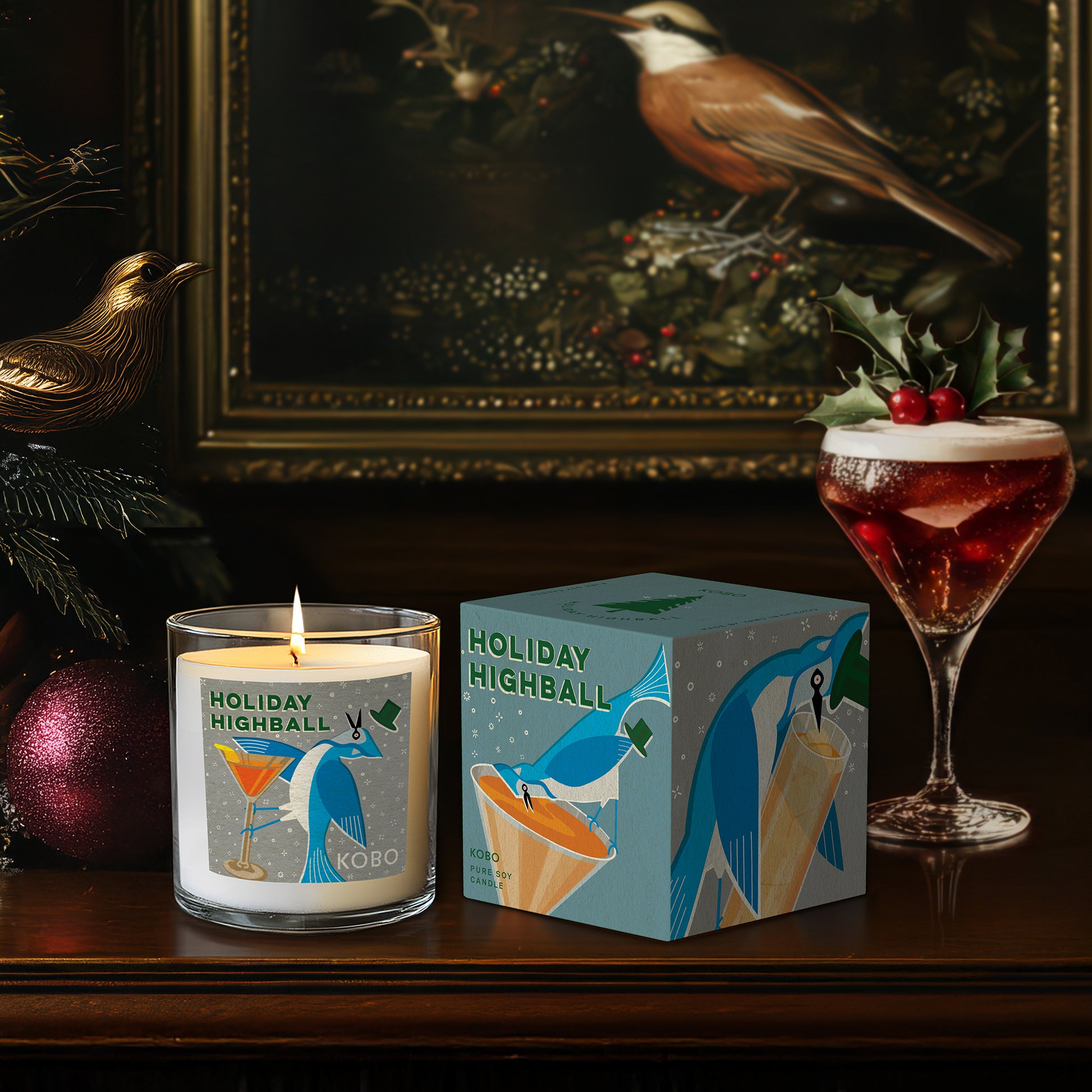 Alternate Image of Holiday Highball Candle