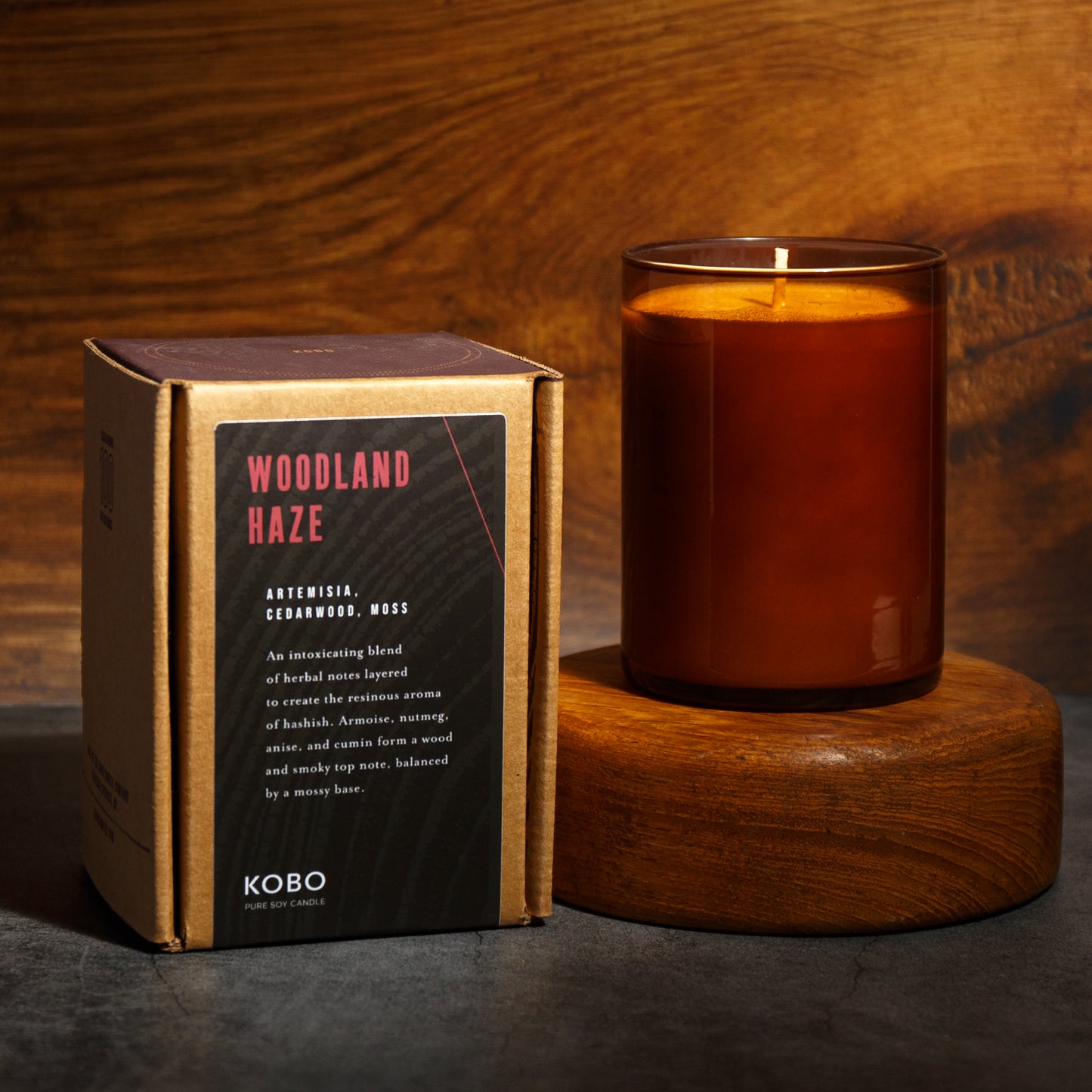 Alternate Image of Woodland Haze Woodblock Candle