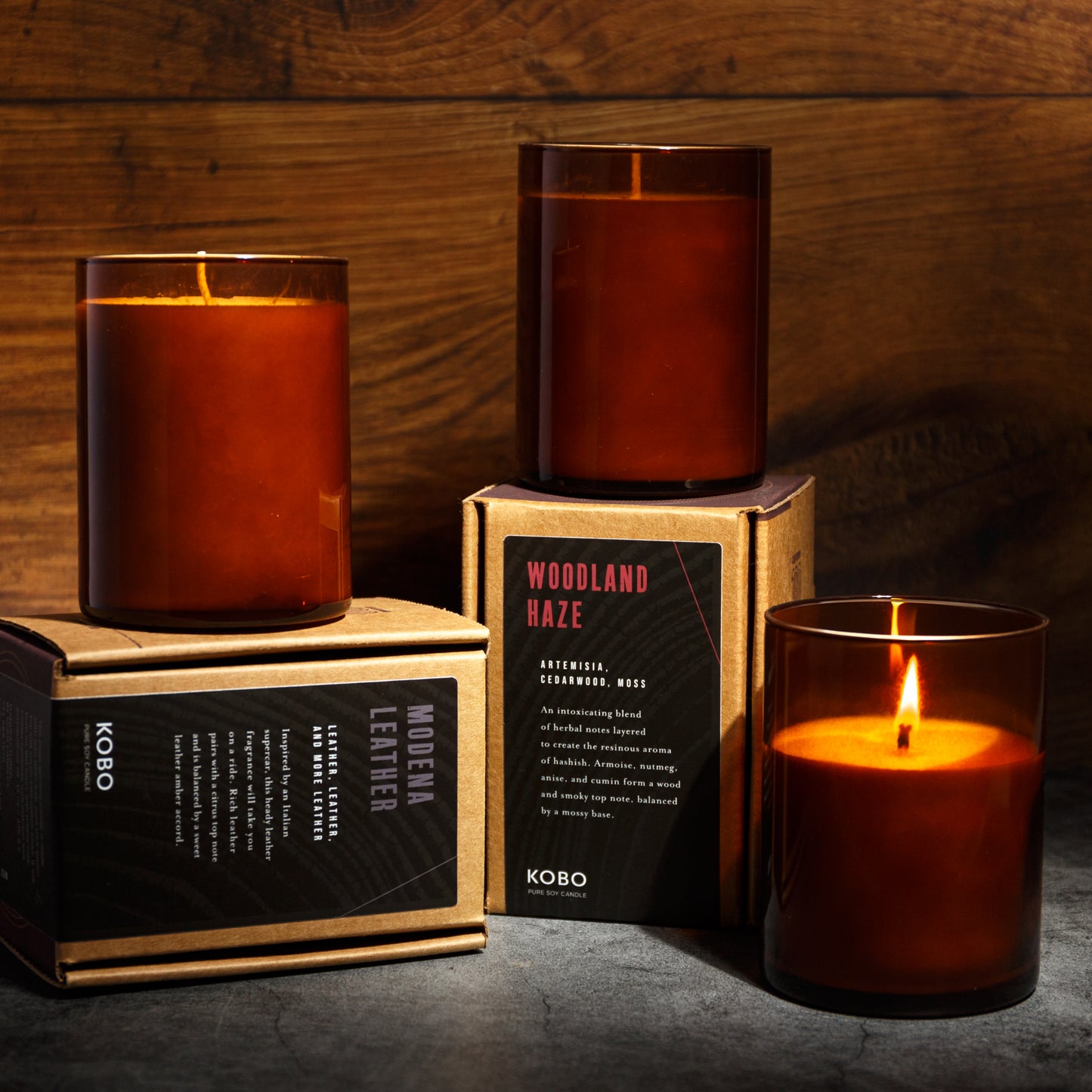 Alternate Image of Woodland Haze Woodblock Candle