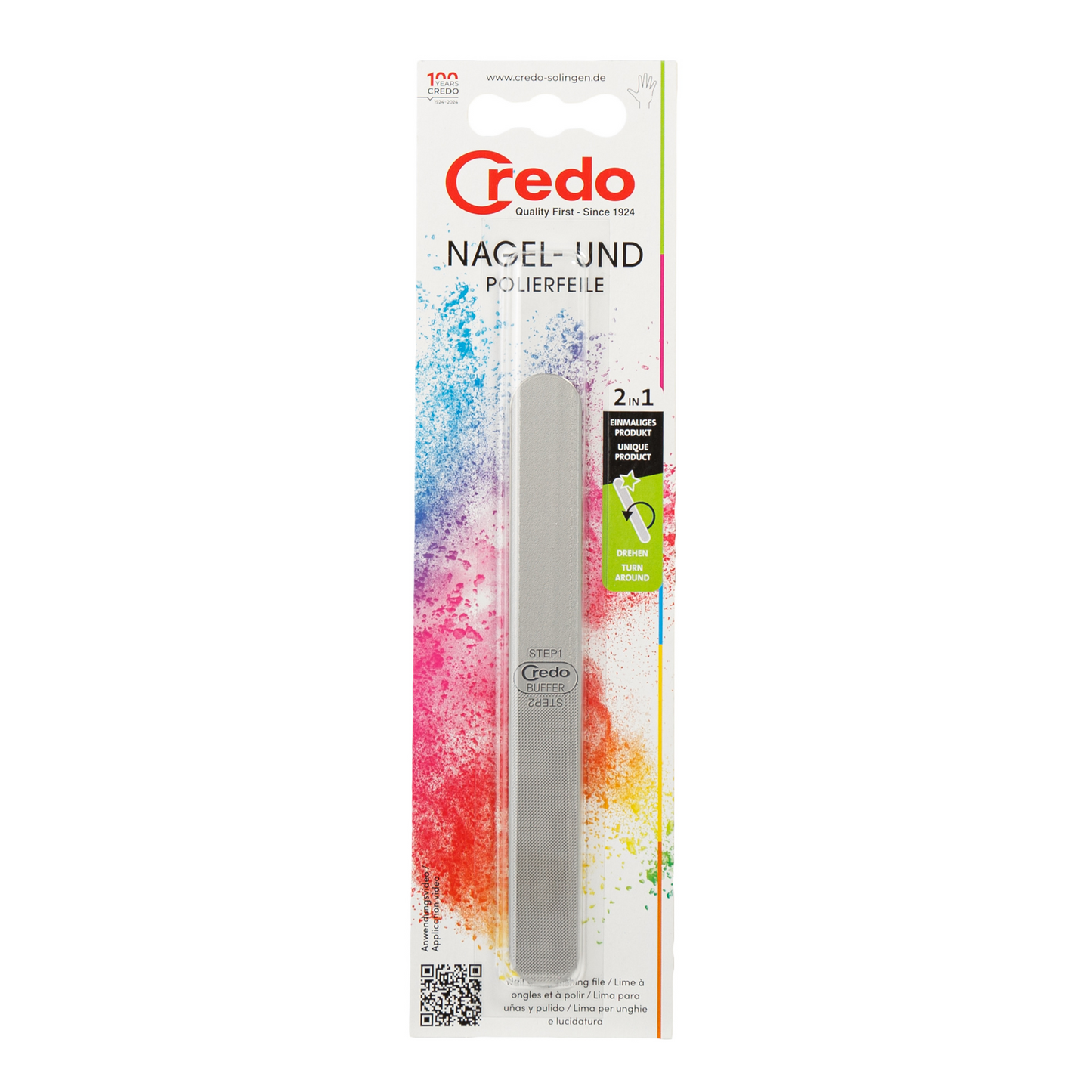 Credo Stainless Steel 2-in-1 Metal Nailfile and Buffer #10086909