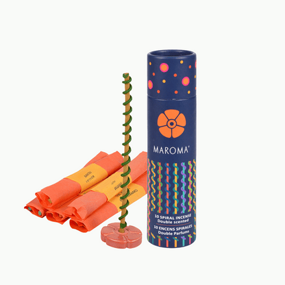 Primary Image of Spiral Incense Orange Set