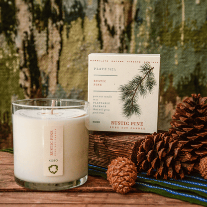 KOBO Rustic Pine Plant the Box Candle (9 oz) #10085659