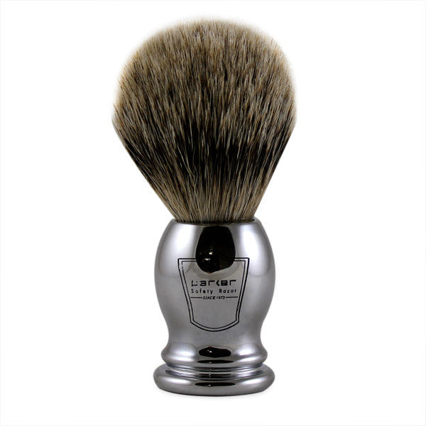 Primary image of Chrome Handle Silver Tip Badger Shaving Brush