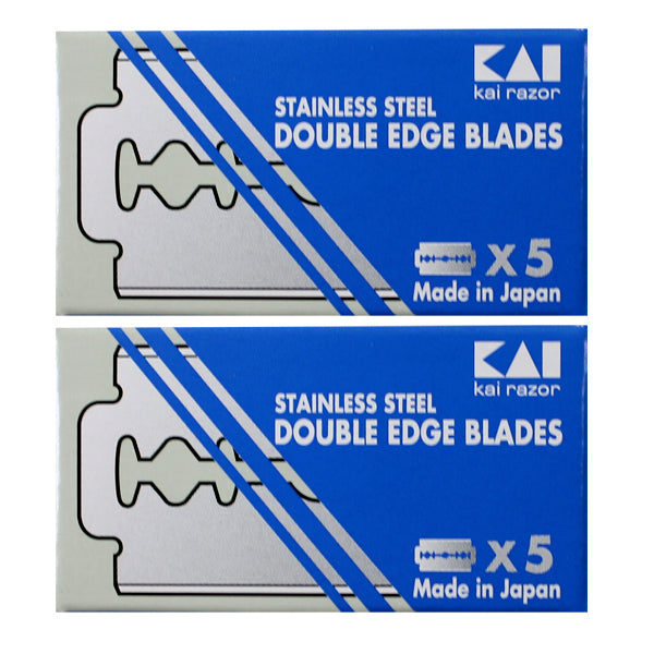 Kai Razors Stainless D E Razor Blades 10 Count Smallflower