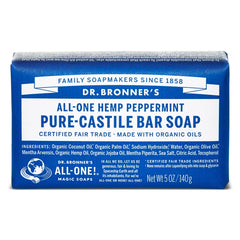Dr. Bronner's All-one Hemp Peppermint Pure-castile Bar Soap - 5oz