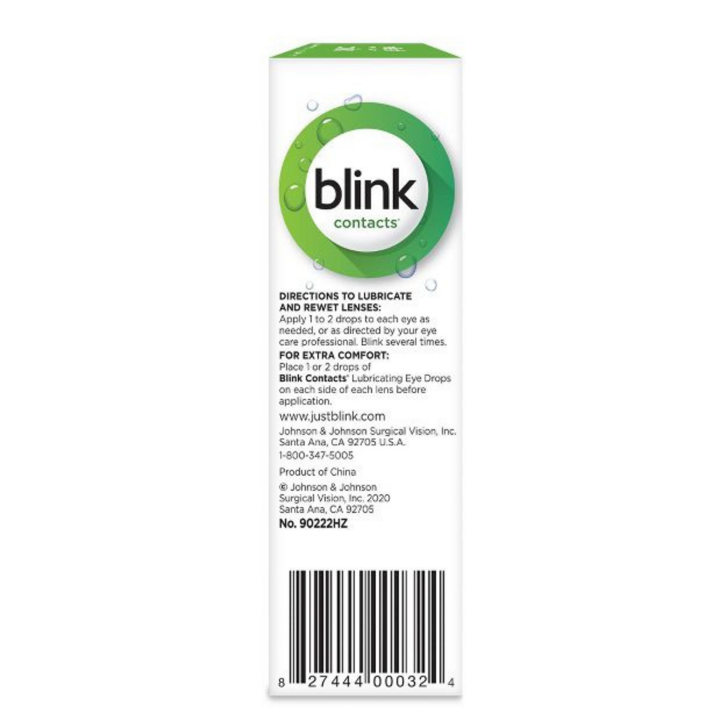 Johnson & Johnson Blink Dry Contacts Eye Drops (0.34 fl oz) #10084572